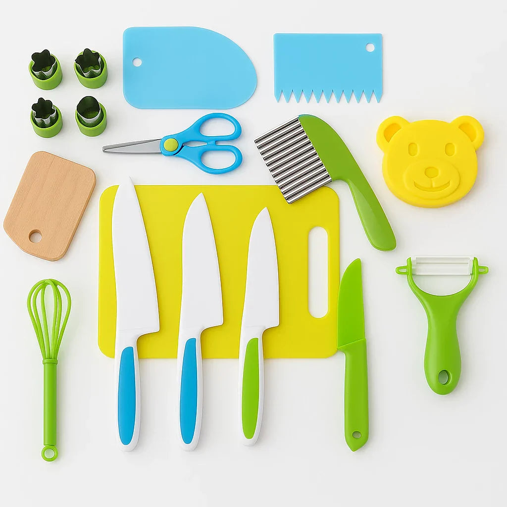 Kids Cooking Cutter Set - Safe Kitchen Tools