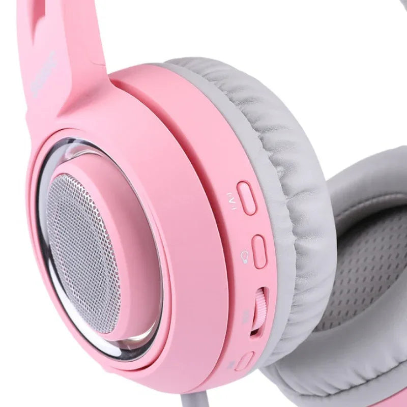 G951 Gaming Headset USB 7.1 Virtual Surround Sound LED Cat Ear Headphones