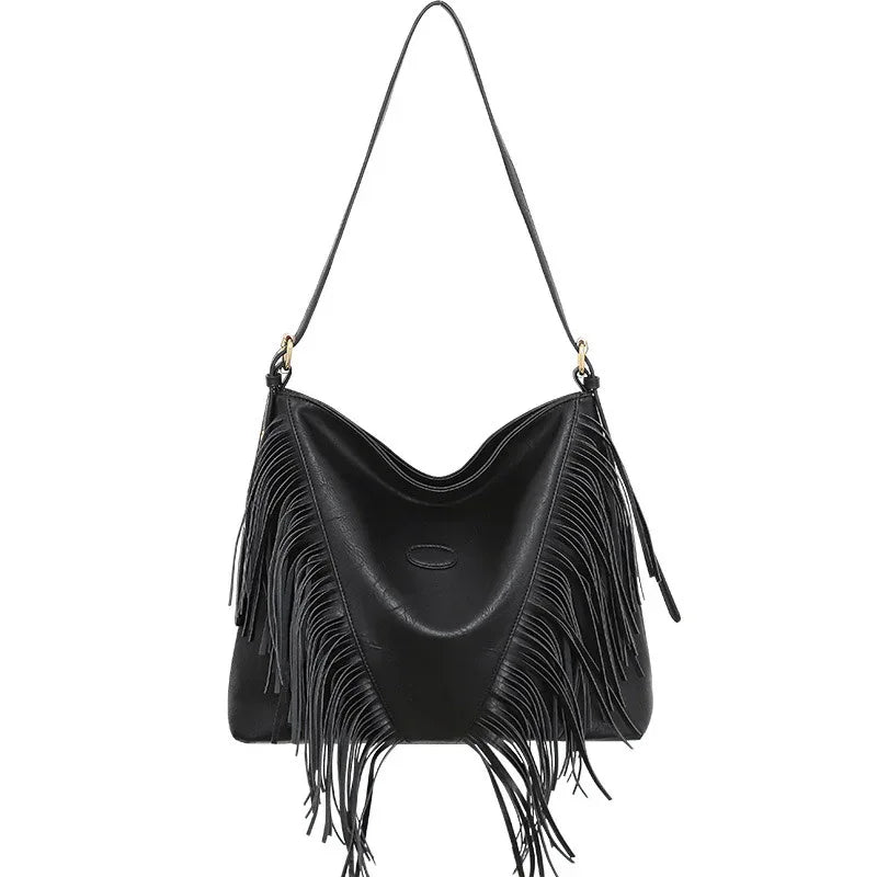 Women's Trendy Rivet Shoulder Messenger Handbag