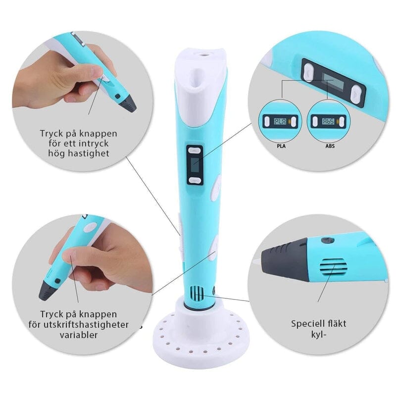 3D -skrivarpenna för barn och vuxna