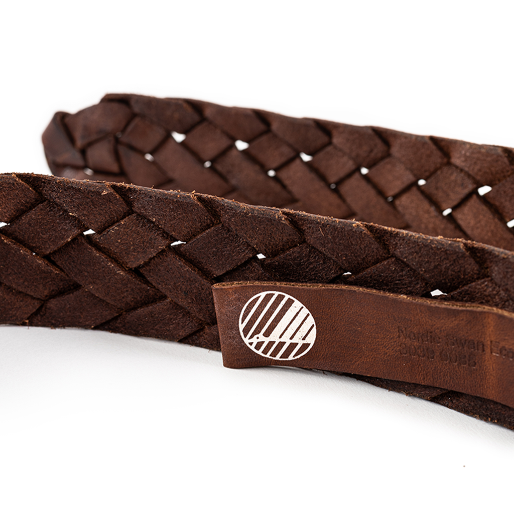 Courroie tressée TÅNGABERG 40 mm marron moyen