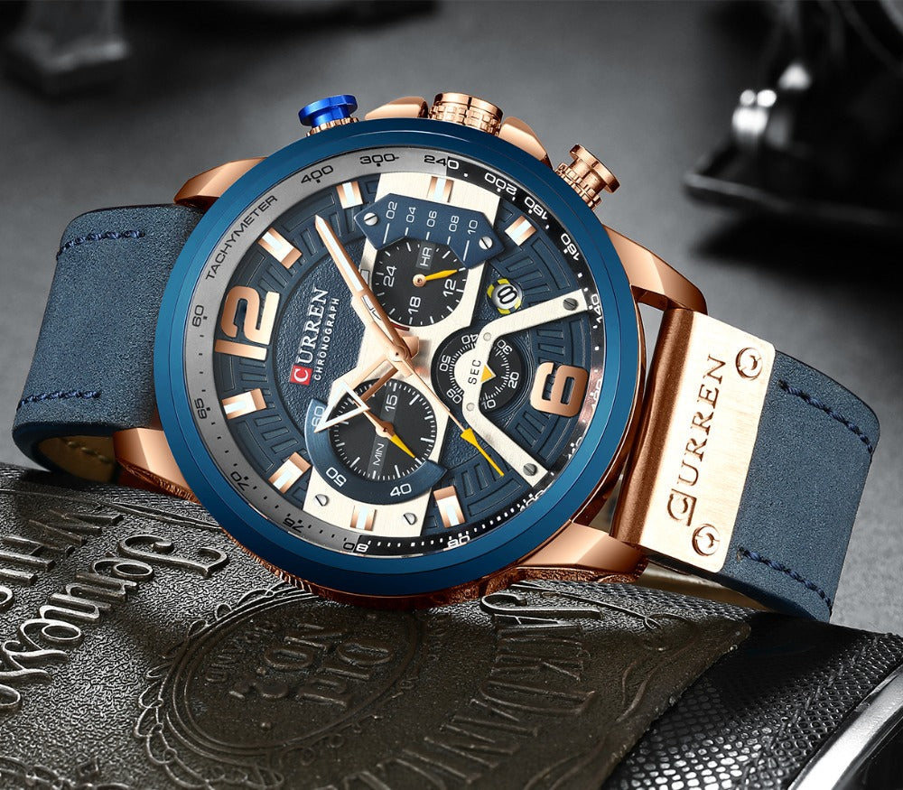 Montre homme Curren avec chronographe et boîte