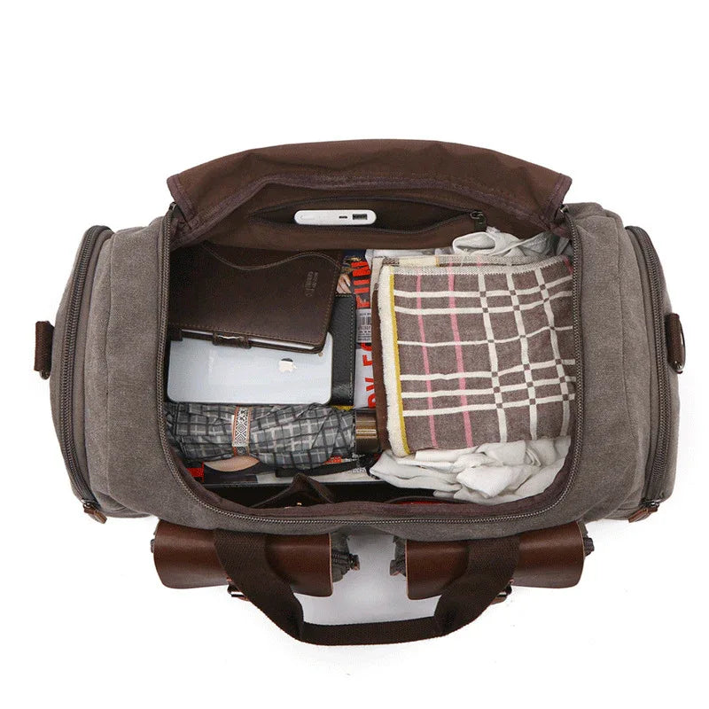 Retro Canvas Travel Unisex Shoulder Bag