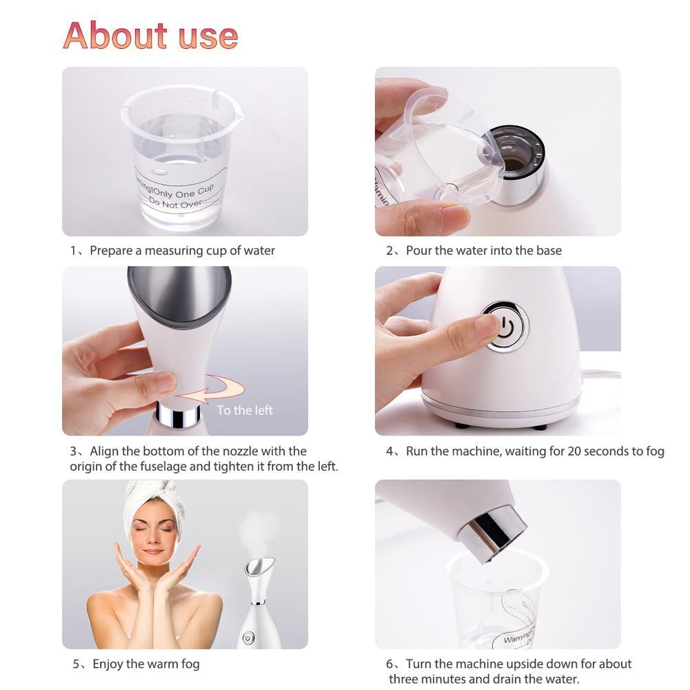 Appareil à vapeur facial portable pour la peau
