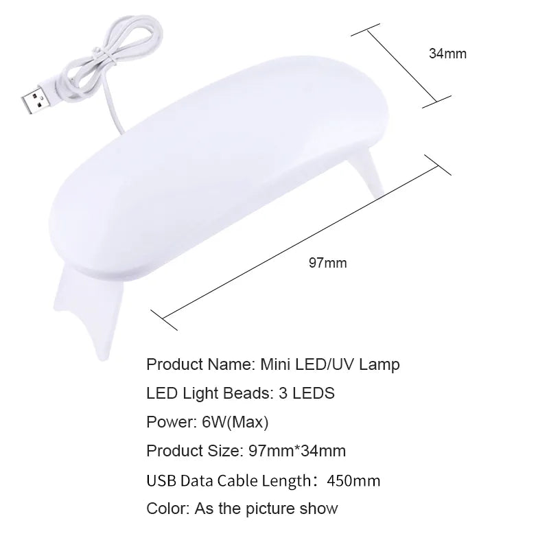Kit de patchs pour ongles en gel avec lampe UV