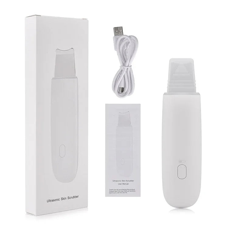 Exfoliating Ultrasonic Skin Scrubber Beauty Device With Ergonomic Curve Design