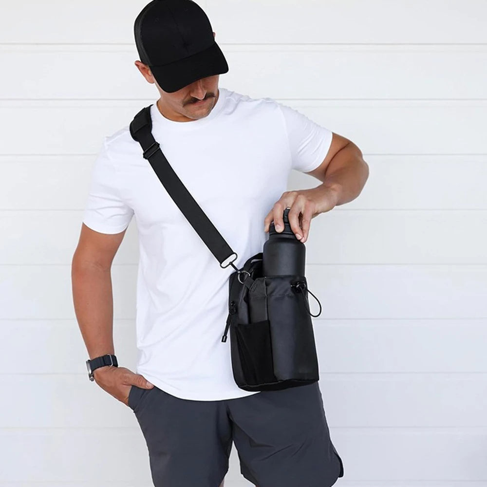 Sac magnétique pour bouteille d'eau pour la salle de sport