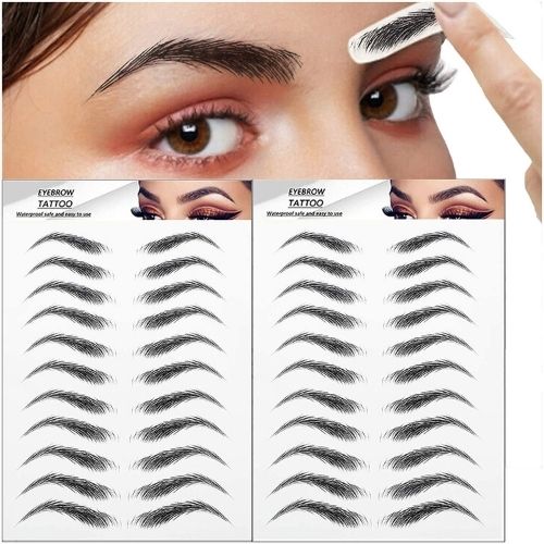 66 autocollants authentiques pour sourcils