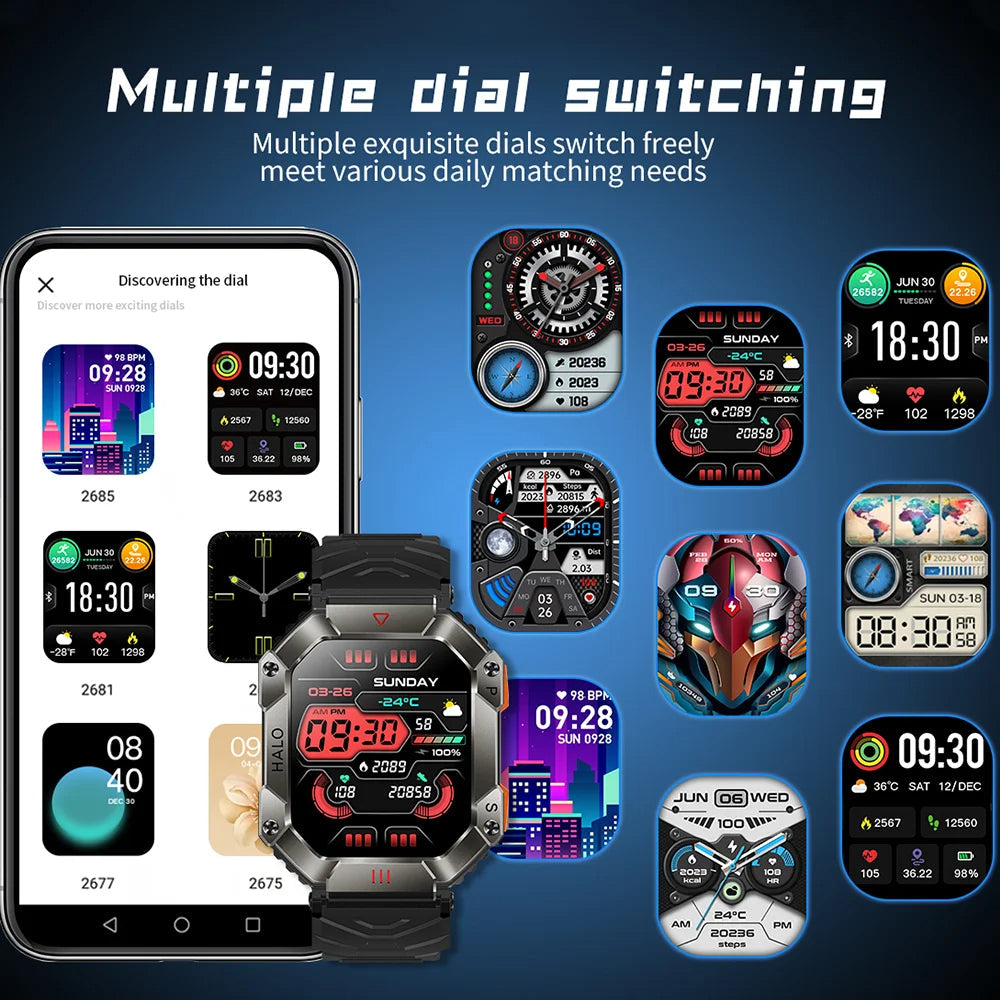 Montre connectée militaire robuste