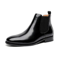 British Retro Chelsea Fleece-Lined Short Boots Men's Leather Shoes