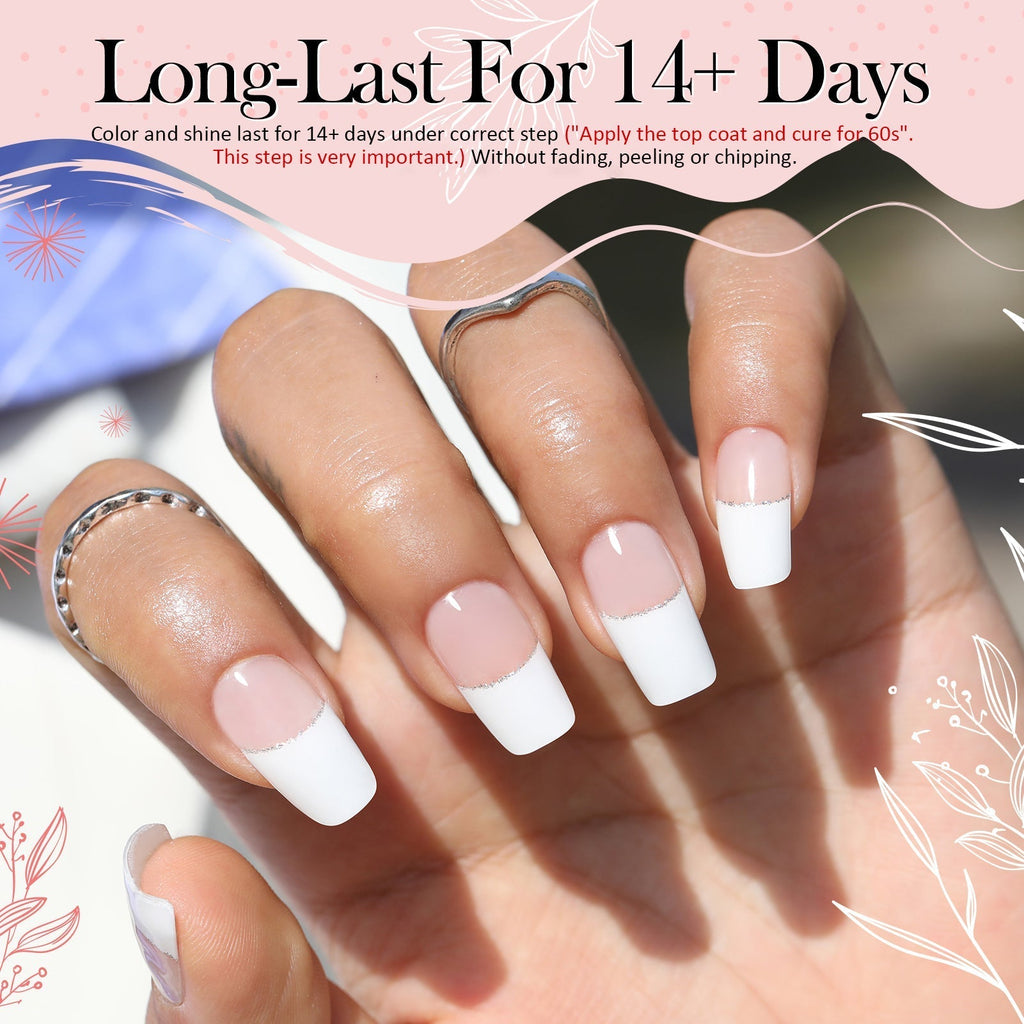 Kit de patchs pour ongles en gel avec lampe UV