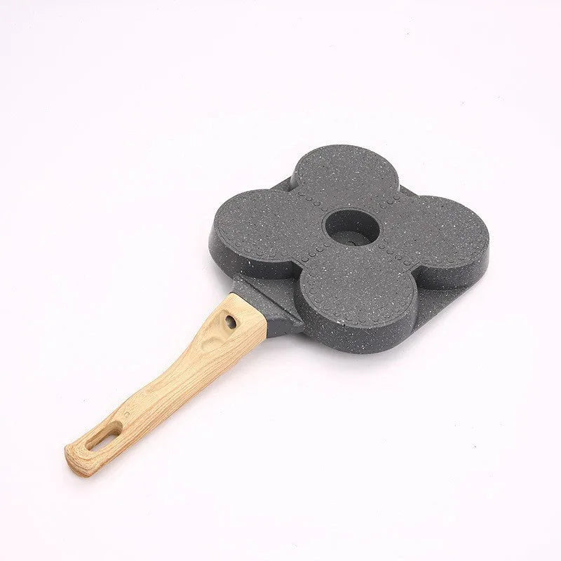 Four-Hole Egg Frying Pan Medical Stone Non-Stick Pan Home Breakfast Mini Frying Pan