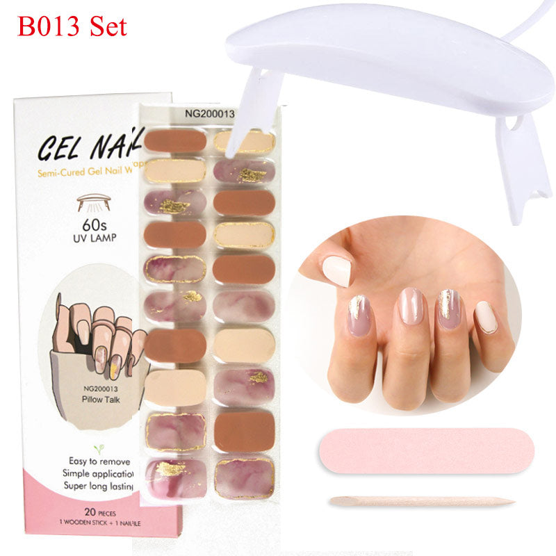 Kit de patchs pour ongles en gel avec lampe UV