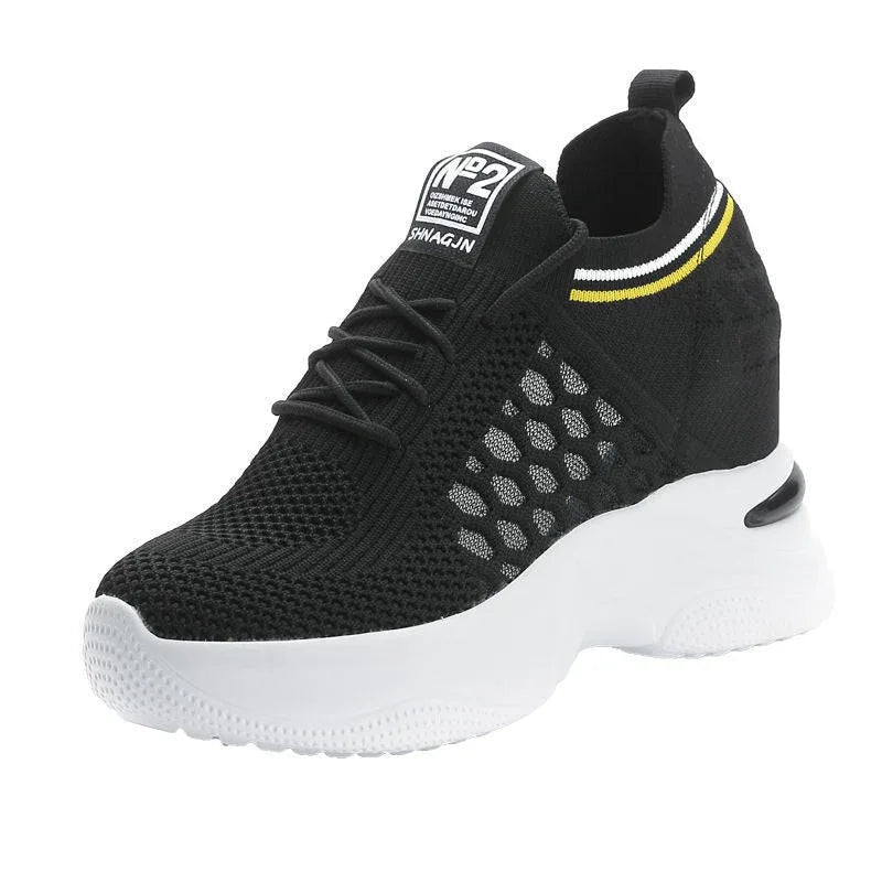 Breathable Slimming Height Increasing Insole Women's Shoes Casual Sneakers