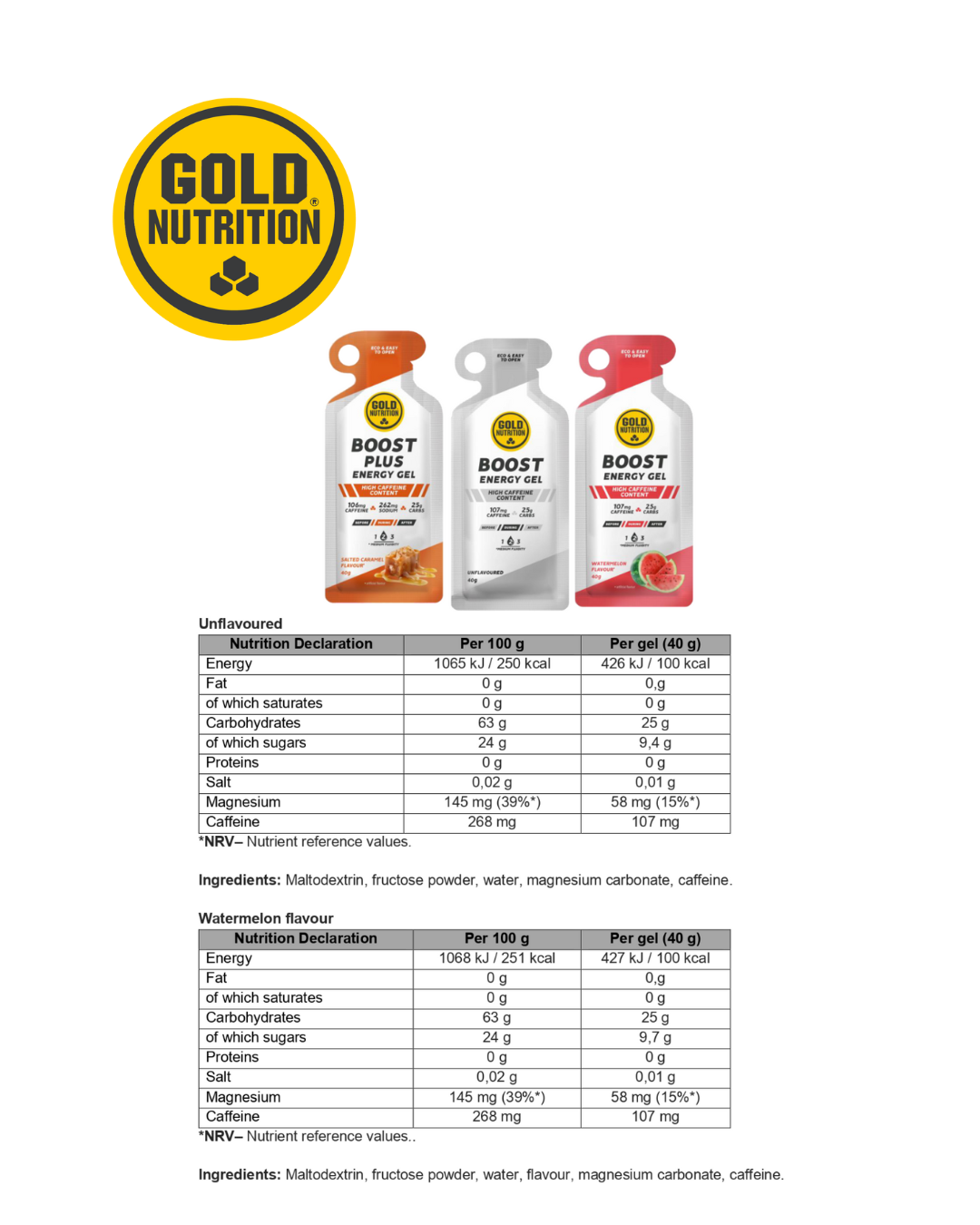 ENERGY GEL BOOST - Obegränsad explosiv energi – när du behöver det!