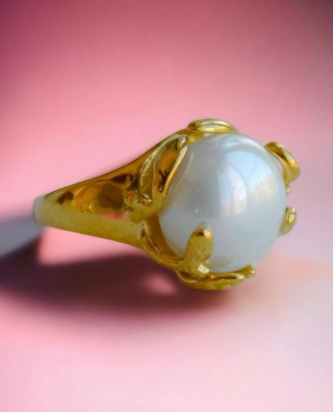 Bague en perle épaisse 