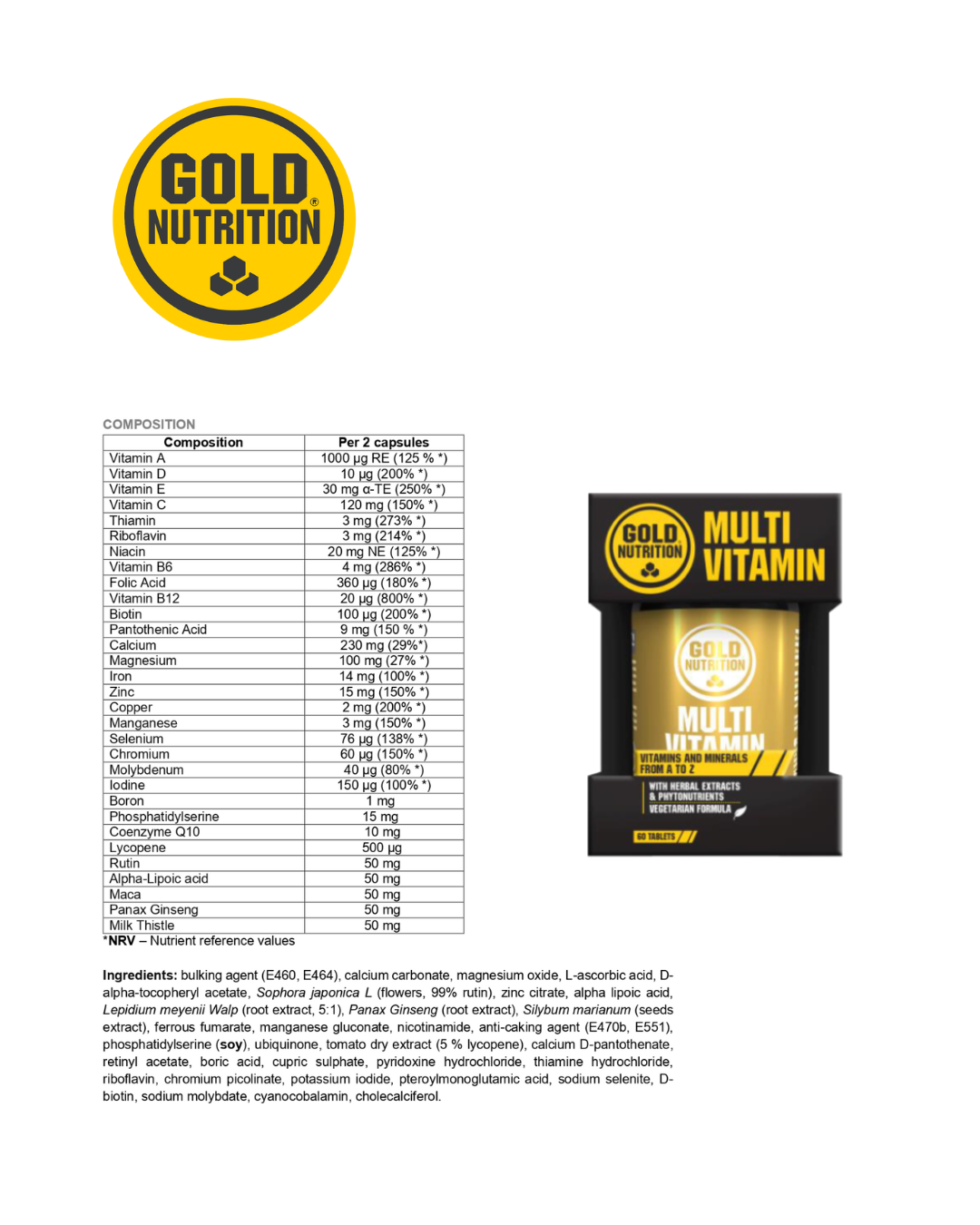 MULTIVITAMIN 60 tabletter