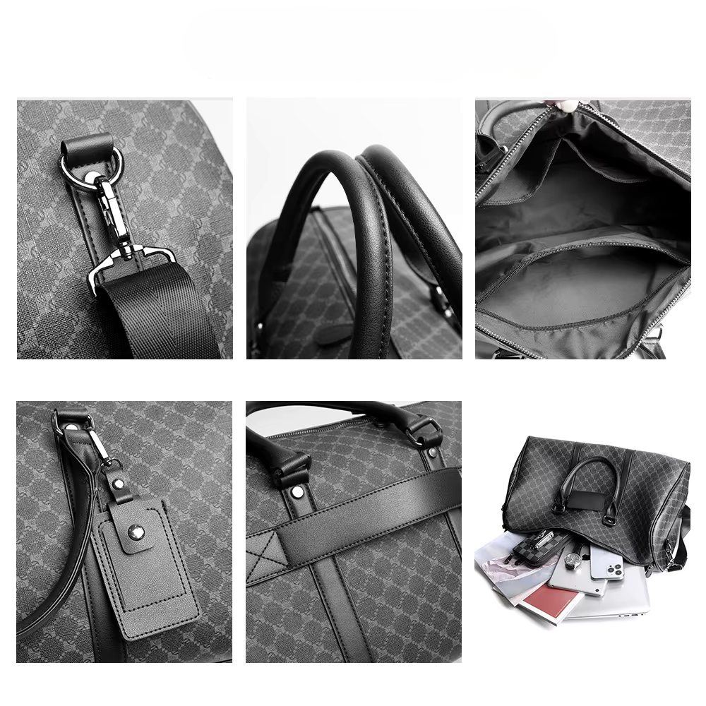 Weekendbag i Premium Läderlook – Elegant &amp; Rymlig Reseväska
