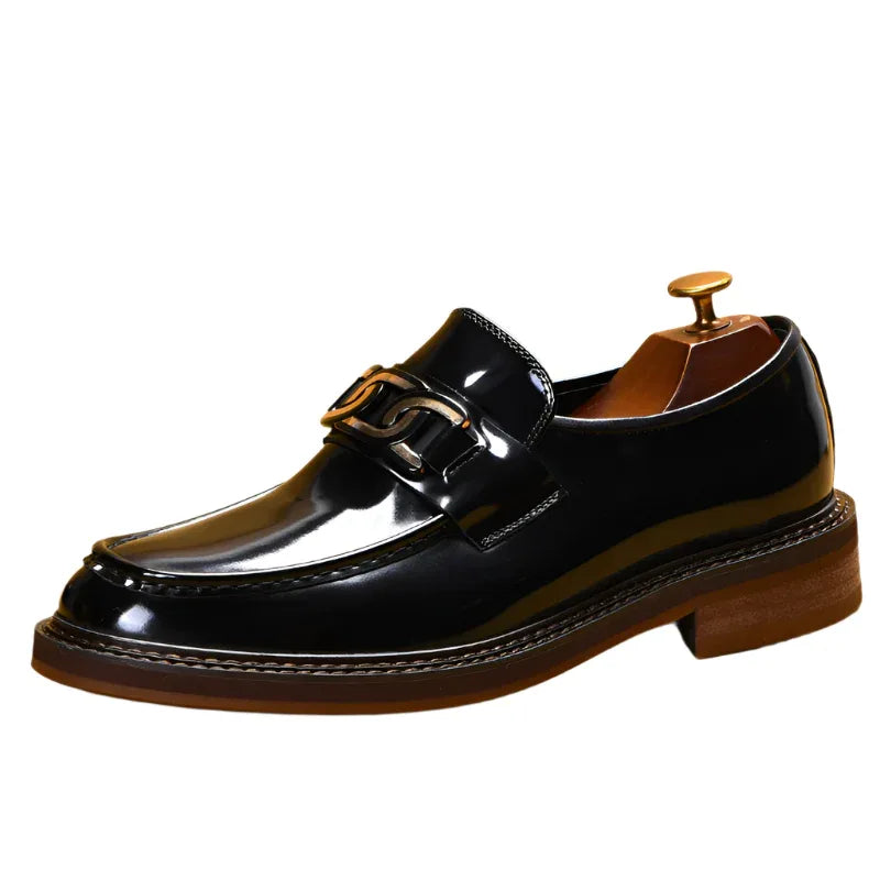 Men's Business Shoes Casual Buckle Loafers British Style