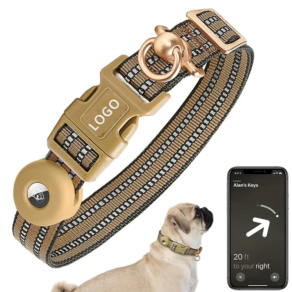 Silicone Case Nylon Anti-Lost Dog Collar