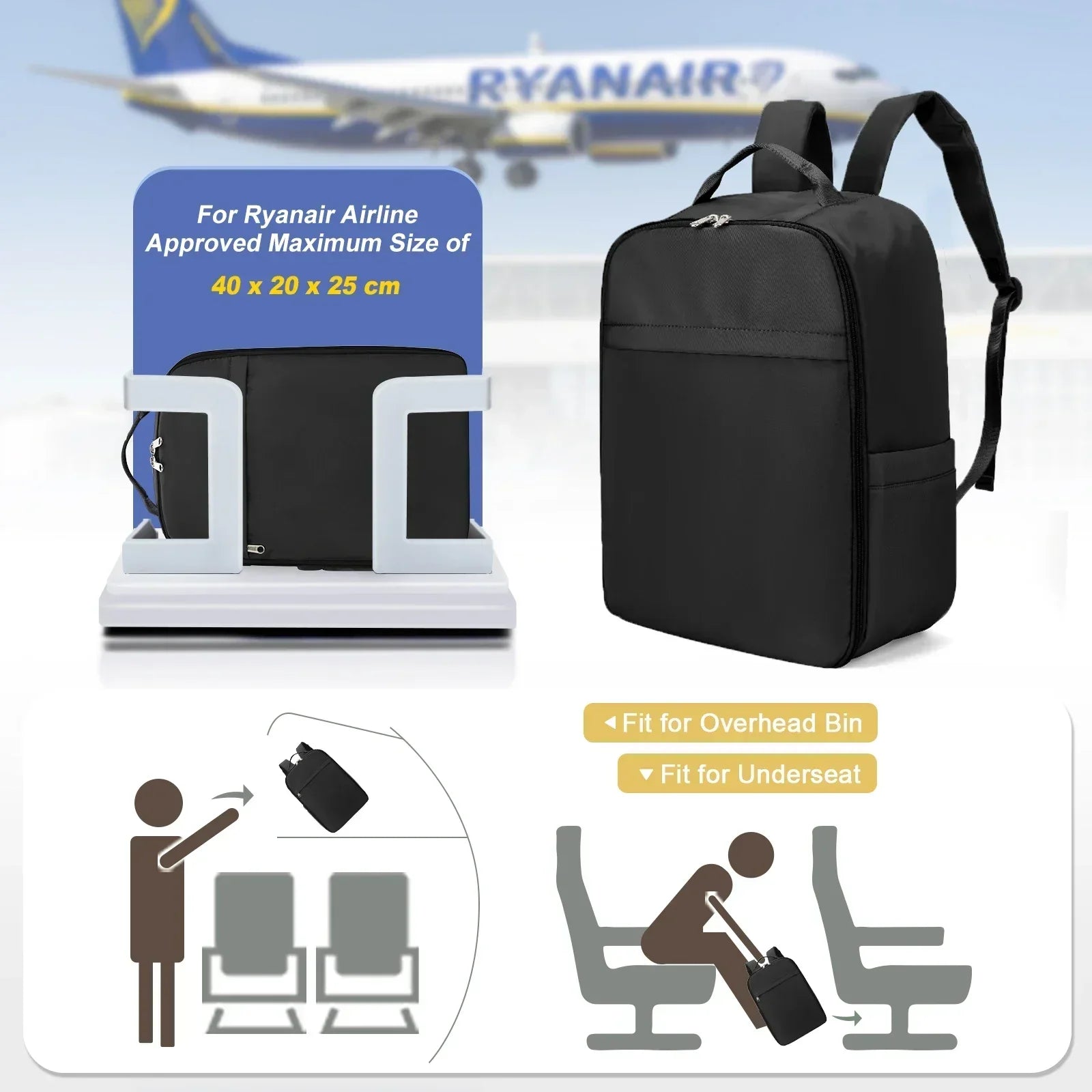 Sac à dos cabine compatible avec Ryanair