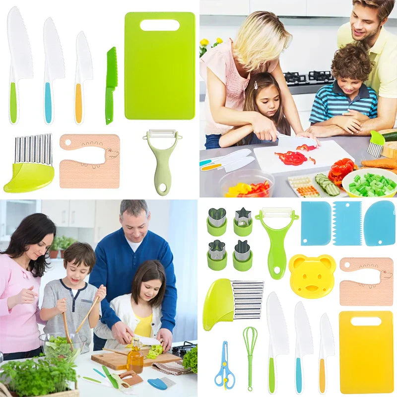 Kids Cooking Cutter Set - Safe Kitchen Tools