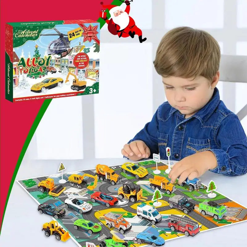 Calendrier de l'Avent Voitures 2025 – 24 voitures pour enfants