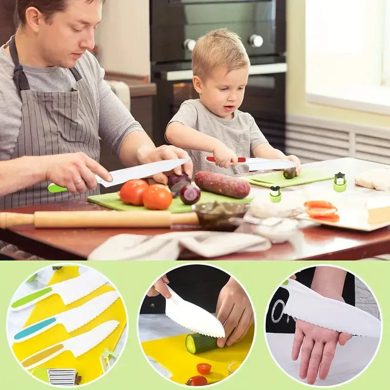 Kids Cooking Cutter Set - Safe Kitchen Tools