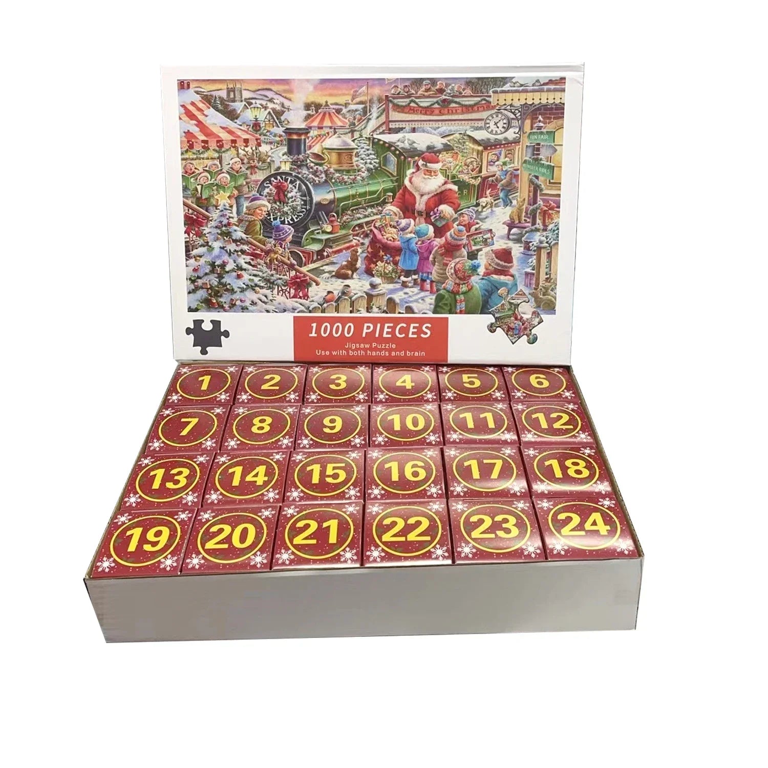 Jigsaw Puzzle Advent Calendar  – 1000-Piece Puzzle for Family and Adults