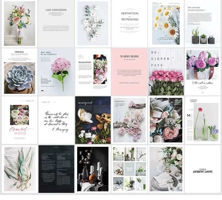 Cartes de décoration, magazines imprimés
