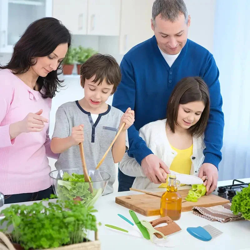 Kids Cooking Cutter Set - Safe Kitchen Tools