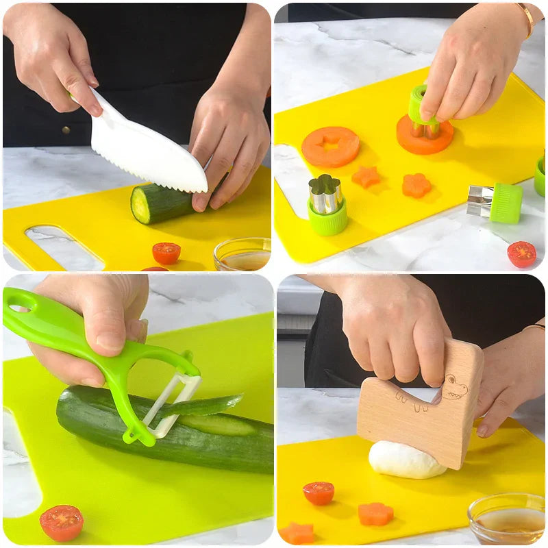 Kids Cooking Cutter Set - Safe Kitchen Tools
