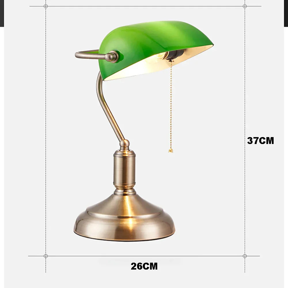 Classic Green Bankers Desk Lamp