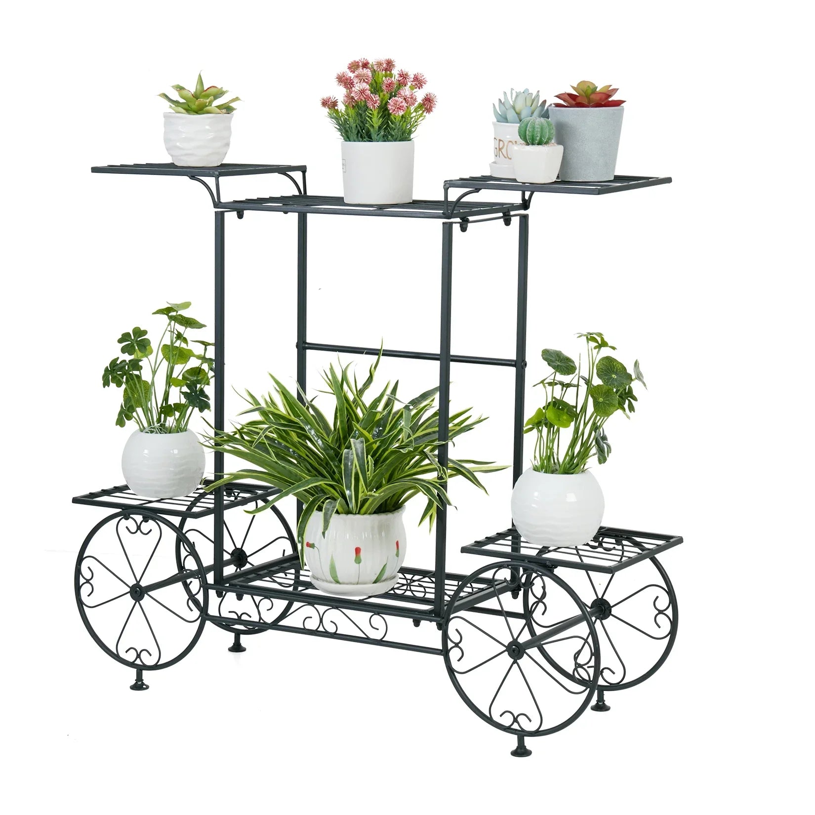 Chariot pour support à plantes de jardin