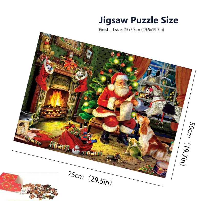 Calendrier de l'Avent Puzzle – Puzzle de 1000 pièces pour toute la famille et les adultes