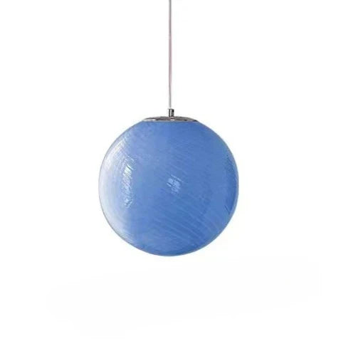 Handblown Swirl Hanging Lamp – Vintage-Inspired Design