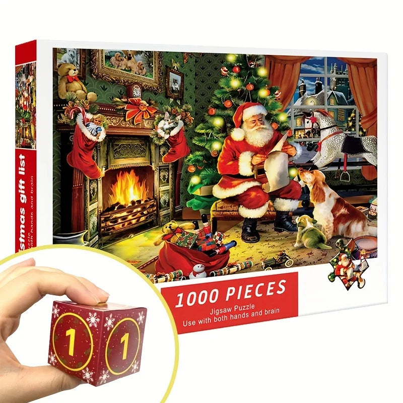 Calendrier de l'Avent Puzzle – Puzzle de 1000 pièces pour toute la famille et les adultes