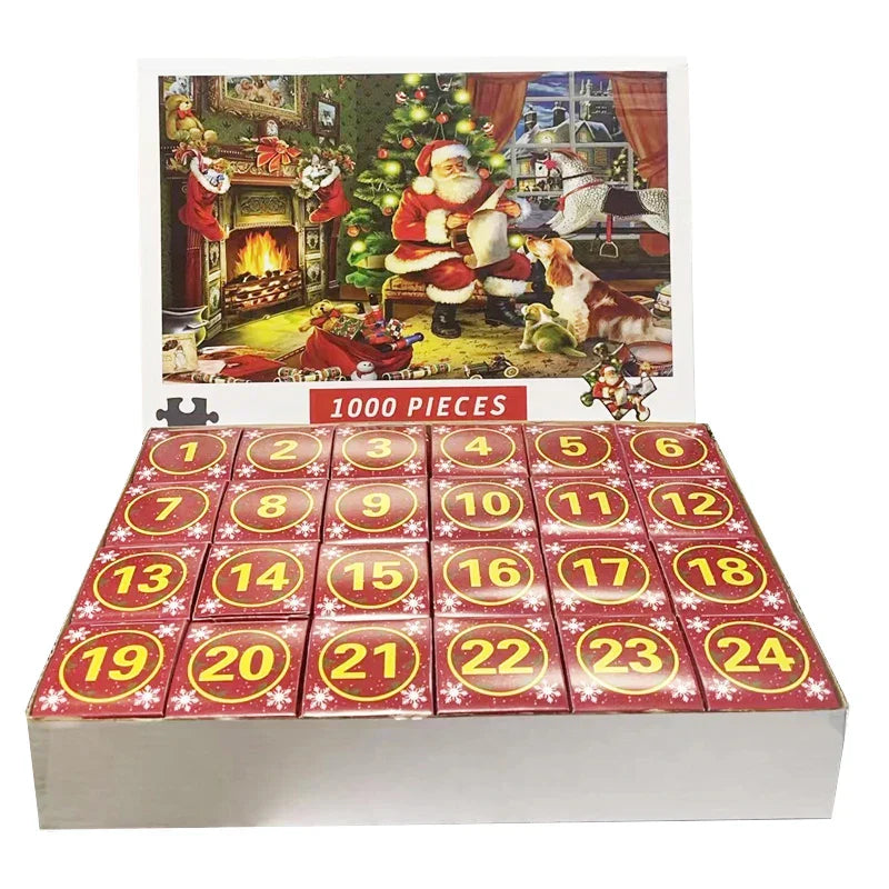 Jigsaw Puzzle Advent Calendar  – 1000-Piece Puzzle for Family and Adults