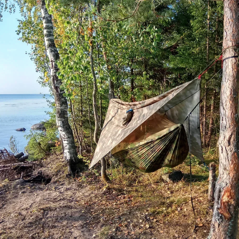 Camping Hammock with mosquito net and tarp