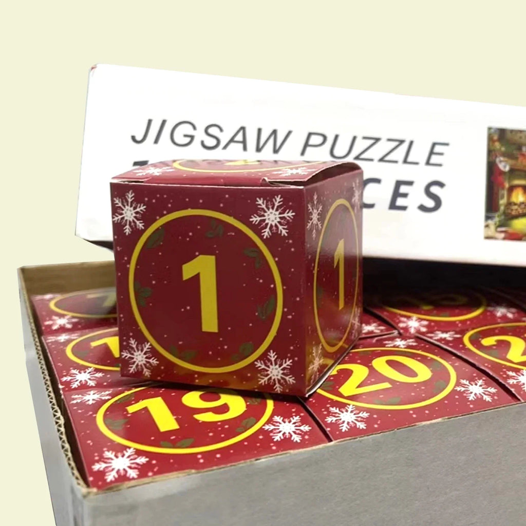 Calendrier de l'Avent Puzzle – Puzzle de 1000 pièces pour toute la famille et les adultes