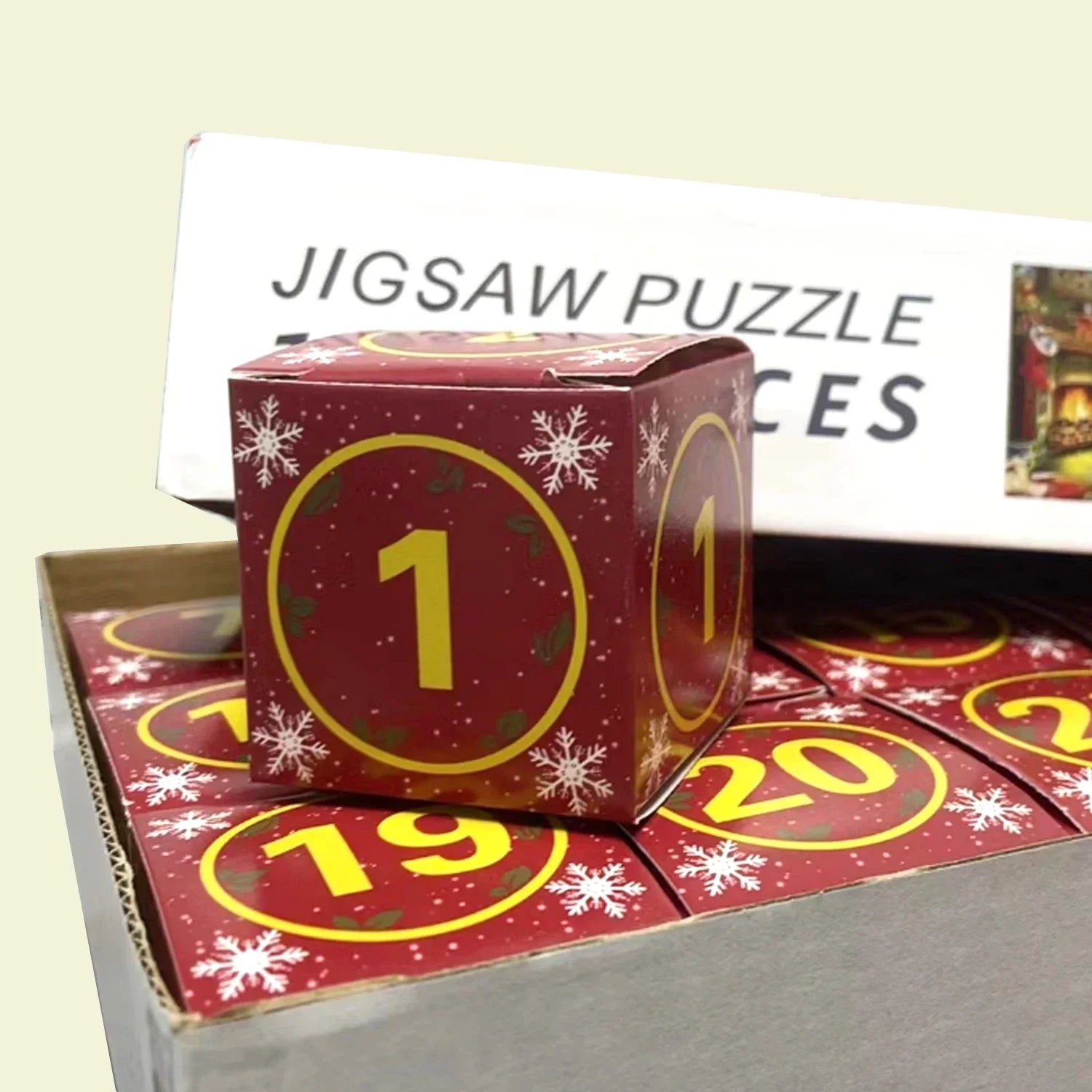 Jigsaw Puzzle Advent Calendar  – 1000-Piece Puzzle for Family and Adults
