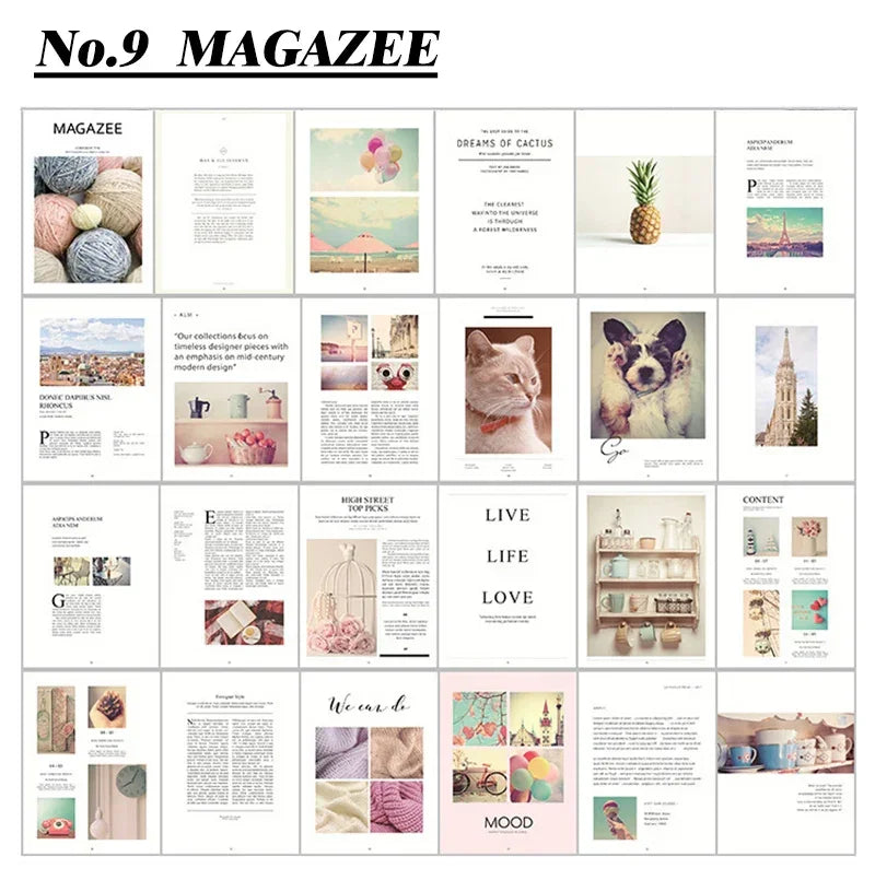Cartes de décoration, magazines imprimés