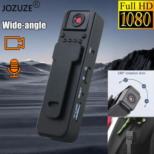 JOZUZE Minikamera HD 1080P Mikroinspelare Vidvinkel Kroppskamera .