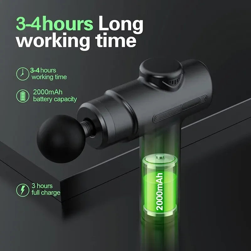 Pistolet de massage électrique à 8 têtes pour un soulagement en profondeur des tissus