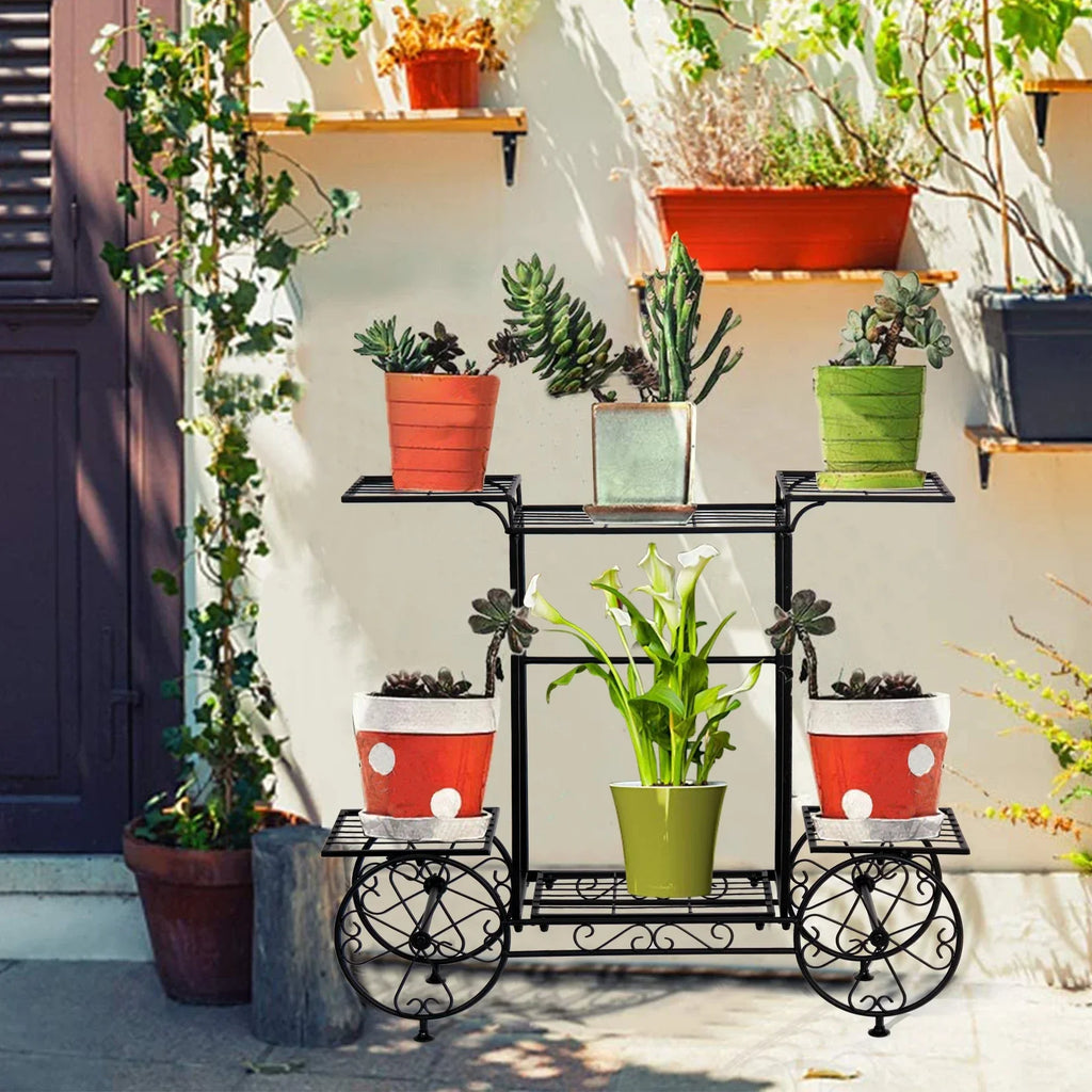 Chariot pour support à plantes de jardin
