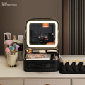Sminkväska med spegel &amp; LED – Rymlig maquillageväska för resa (Small/Large)