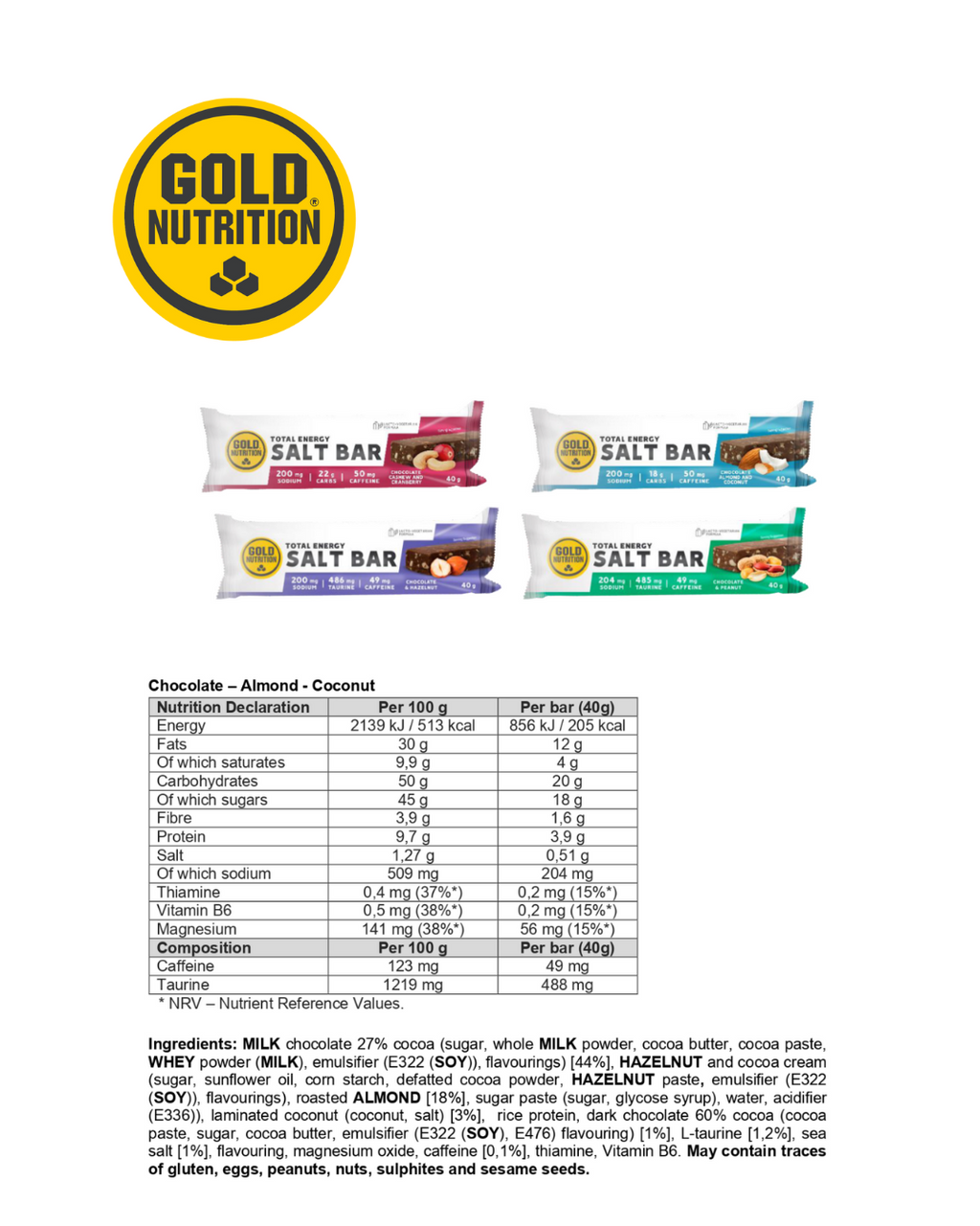 BARRE DE SEL TOTAL ENERGY – Salta Energibars pour tous et tous