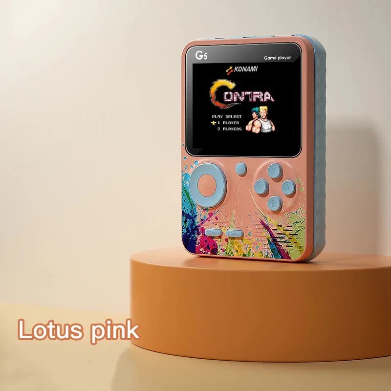 NNEDSZ G5 Retro Handheld Game Console with 500 Classic Games - Pink