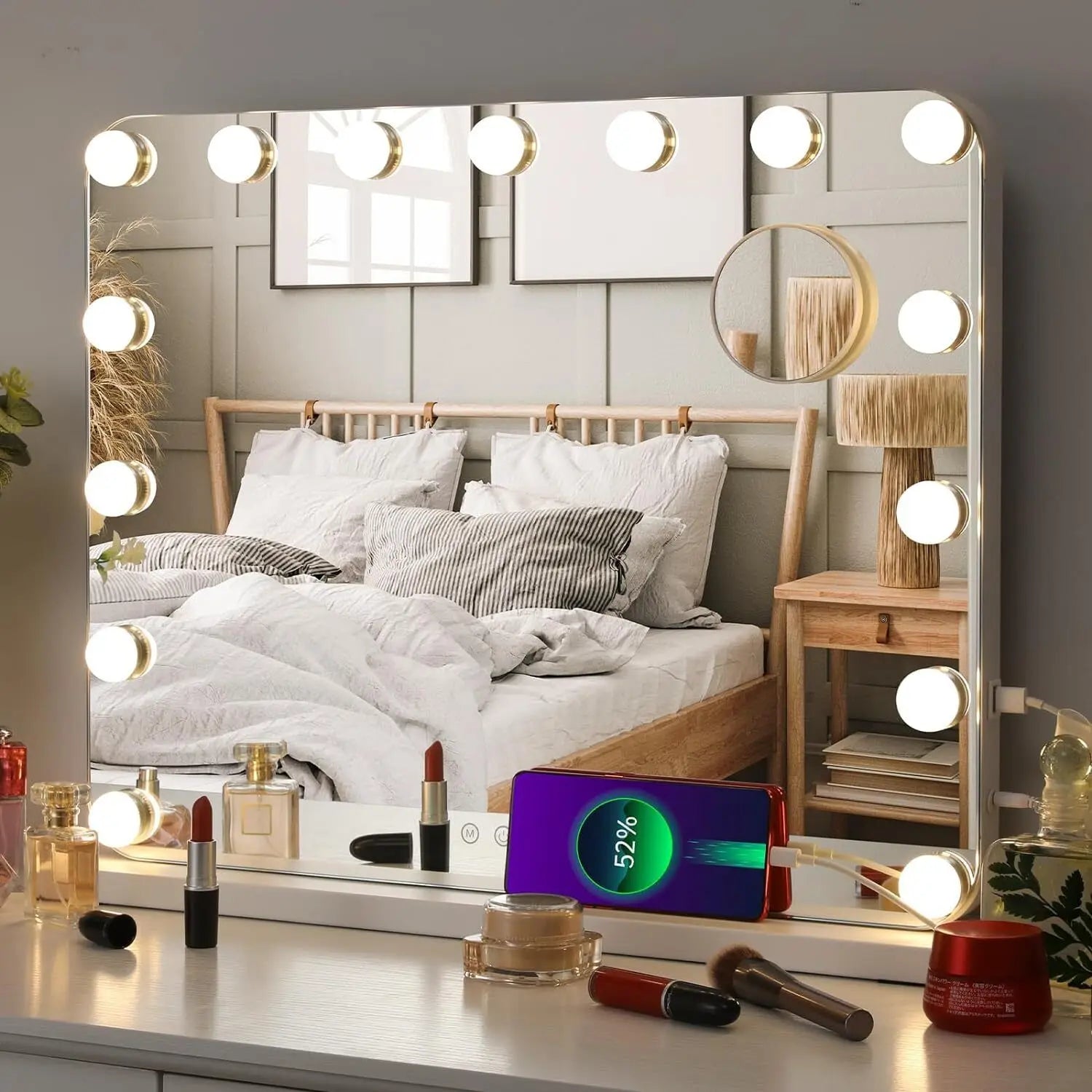 Dimmable Hollywood Vanity Mirror with LED Lights
