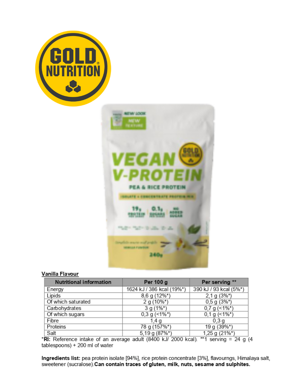 Vegan V-Protein – Växtbaserat protein för styrka och balans